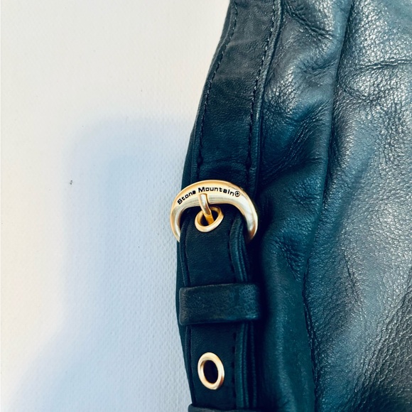 Stone Mountain navy blue leather handbag - Picture 3 of 8